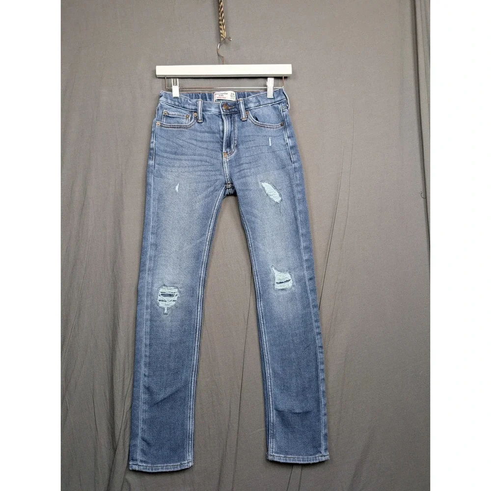 Abercrombie Kids Skinny Jeans‎ Slim Size 13/14 Distressed Wash